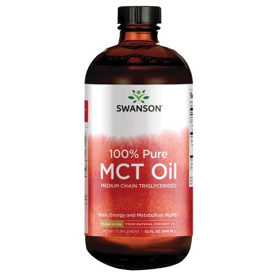 Swanson 100% Pure Mct Oil Medium Chain Triglycerides 14 g 32 fl oz Liquid.