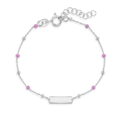 Girls' Enamel Unicorn Satellite Bracelet Sterling Silver - Pink - In Season  Jewelry
