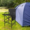 Karl Home 30in Portable Folding Director Chair with Collapsible Side Table Black - 2 of 4