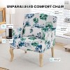 EROMMY High Back Floral Accent Chair for Living Room,Upholstered Wingback Chair w/Pillow, Comfy Armchair w/Wooden Legs - 4 of 4