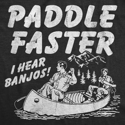 Мужские футболки Crazy Dog T-Shirts, Inc. Mens Funny T Shirts Paddle Faster I Hear Banjos Sarcastic Graphic Novelty Tee For Men - Crazy Dog Men's T Shirt With Movie Sayings Black L — фото 2