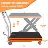 Hydraulic Lift Table Cart, 500 LBS Capacity 28.5 in Height Scissor Lift, Lift Carts with 4 Wheels for Material Handling in Warehouse, Workshop - 3 of 4