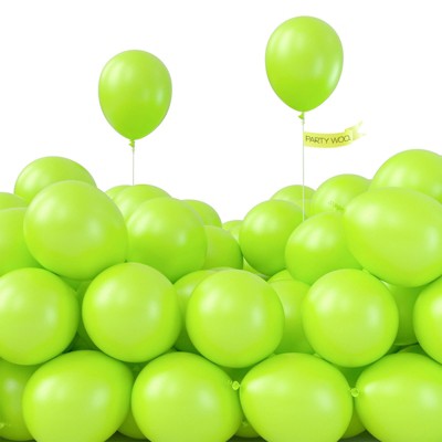 PartyWoo Balloons Lime Green Neon Yellowish Light Small Mini 5 Inch 120 pcs