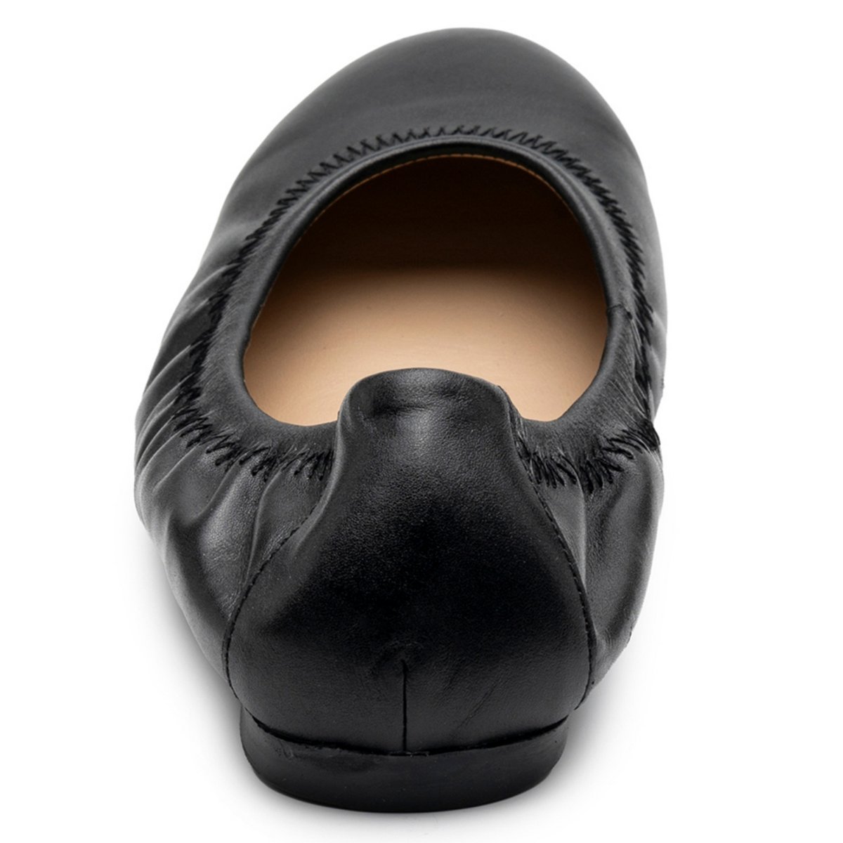 Обувь Alpine Swiss Sarah Womens Leather Ballet Flats Round Toe Slip On Cushioned Comfortable Flats Dressy Work Shoes Black 9 — фото 7