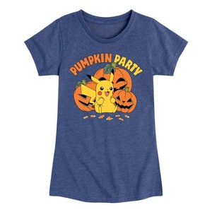 Girls' - Pokémon - Pumpkin Party Fitted Short Sleeve Graphic T-Shirt - 1 of 4
