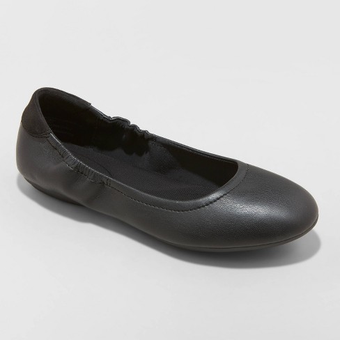 Women's Corinna Wide Width Ballet Flats - A New Day™ Black 6w : Target