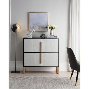 ORRD 42" Buffet Cabinet – 4-Door Storage Sideboard with Metal Base & Handles, Coffee Bar Cabinet for Kitchen, Dining, Living Room - 1 of 4