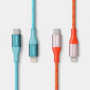 6ft USB-C to Lightning Braided Cable 2pk - heyday™ Turquoise Poppy - 1 of 3