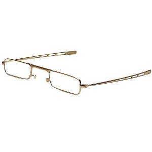 Calabria"Fast Fold" Desinger Slim Metal Reading Glasses in Gunmetal +1.00 - 1 of 4