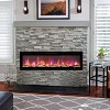 50" Voice-Activated Smart Electric Fireplace – Wall-Mounted, 12 Flame Colors, Ultra-Thin 3.9", Remote/Safety Timer, 38dB Quiet for Living/Bedroom - 3 of 4