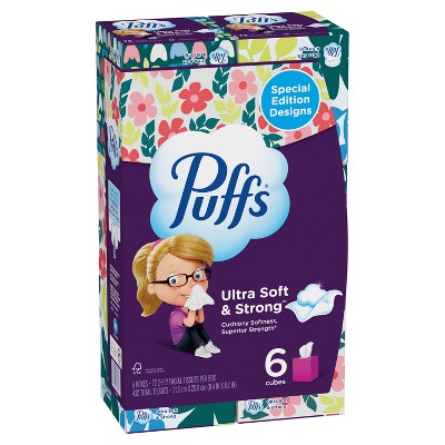 Puffs Plus Ultra Soft Exclusive Designs Facial Tissue - 72ct