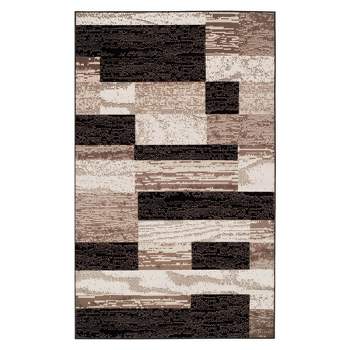 Contemporary Patchwork Geometric Indoor Runner or Area Rug by Blue Nile Mills