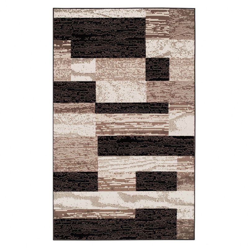 Contemporary Patchwork Geometric Indoor Runner or Area Rug by Blue Nile Mills, 1 of 10