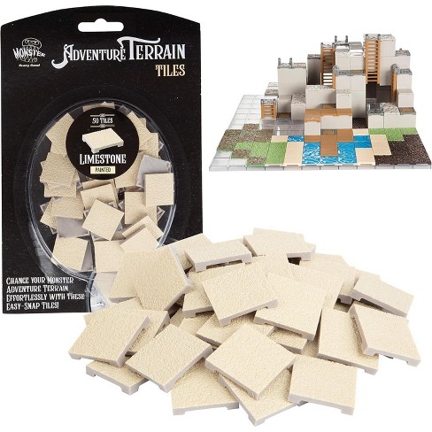 Monster Adventure Terrain- 50pc Limestone Tile Expansion Pack- Hand-Painted 1x1" Tile Set- Tabletop Terrain in Minute- Customize Your RPGs - image 1 of 3