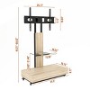 TV Stand For TVs UpTo75" With Adjustable Glass Shelf And Drawer,TV Stand Corner,Mobile TV Stand Modern -The Pop Home - 4 of 4