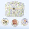 Unique Bargains Women's Cotton Quilted Makeup Bags for Travel 2 Pcs - 3 of 4