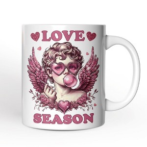 Retro Cupid Valentine Blowing Bubble Mug, Love Season Vintage Valentine's Day Gift (Non-Custom Only)| OrnamentallyYou - 1 of 4