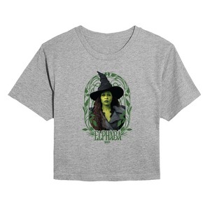 Women's - Wicked - Art Noveau Elphaba Cropped Graphic T-Shirt - 1 of 4