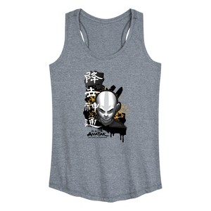 Women's - Avatar: The Last Airbender - Aang Ink Splatter Graphic Racerback Tank - 1 of 4