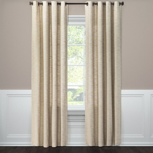 1pc Light Filtering Diamond Weave Window Curtain Panel - Threshold™ - image 1 of 2