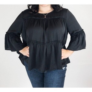 Women's Ruffle Curvy Blouse - ee:some - 1 of 4