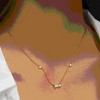 Hollywood Sensation 18K Gold Plated Sterling Silver Necklace with Three Round Cut 15.5 Inches Gold - 4 of 4