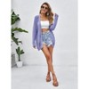 Women Crochet Lightweight Summer Cardigans Cover Up Open Front Long Sleeve - 4 of 4