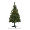 4ft. Pine Artificial Christmas Tree with 100 Clear LED Lights – Compact Seasonal Holiday X-Mas Display - 2 of 4