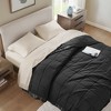 Soft Cozy Throw Blanket for All Seasons, Lightweight 100% Polyester Microfiber Bed Blanket, Black, King - 4 of 4