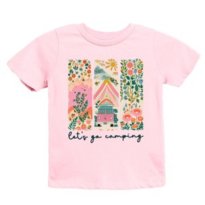The Juniper Shop Let's Go Camping Van Youth Short Sleeve Tee - M - Pink - 1 of 4