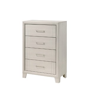 31.5" Wood Contemporary 4-Drawer Chest dressers with Clean Lines and Charcoal Finish - 1 of 4