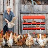 Chicken Nesting Boxes, Metal Egg Laying Box with Lid Cover to Protect Eggs, Rollout Egg Collection, Pull Out Design Easy Cleanable - 2 of 4