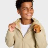 Boys' High Pile Fleece Lined Full Zip Hoodie - All In Motion™ - 3 of 3