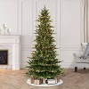 Puleo 7.5ft Pre-Lit Alaskan Fir Artificial Christmas Tree: Hinged Branches, 450 Clear Incandescent Lights, Metal Base - 2 of 3