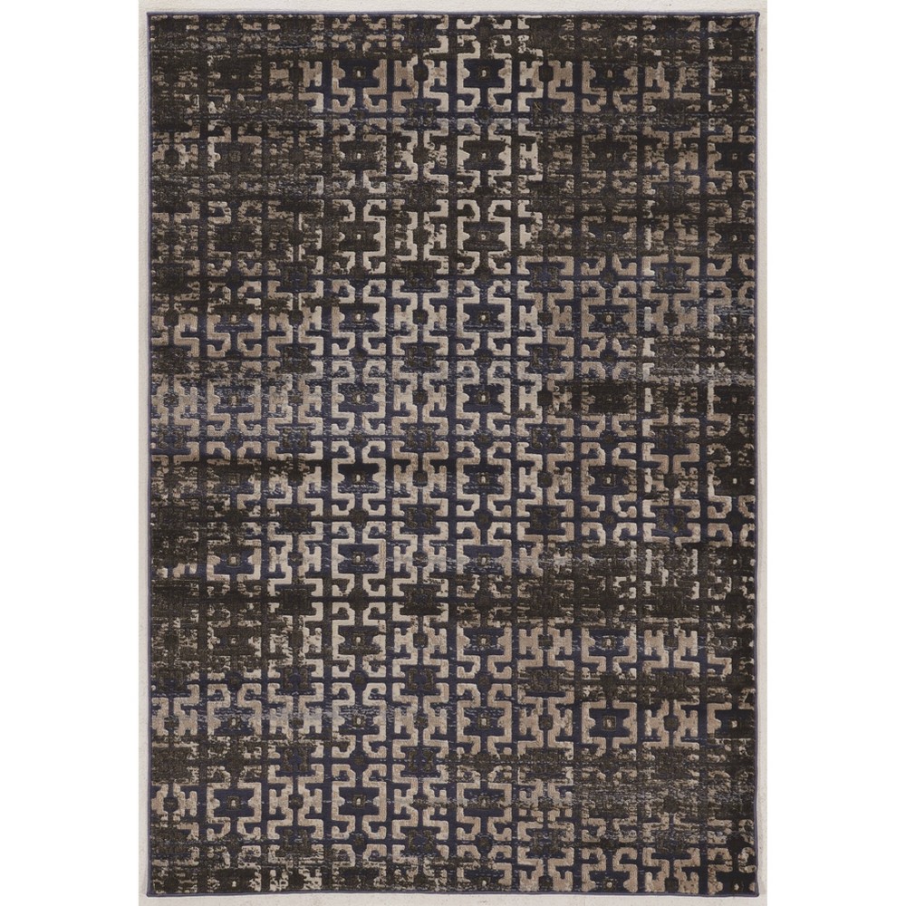 8'x10'3in Jewell Collection Vintage Maze Rug Beige/Blue - Linon