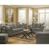 Signature Design by Ashley Contemporary Darcy Ottoman Microfiber Cobblestone - 3 of 4