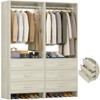 Aheaplus 24'' Freestanding Closet Organizer System with Hanging Rods and Drawers - 2 of 4