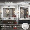 Keonjinn Smart LED Bathroom Vanity Wall Mirror, 3 Color Temperatures Dimmable, Frontlit & Backlit, Dimmable, Acrylic Edge, Anti Fog, Radar Sensor - 3 of 4