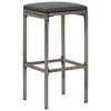vidaXL Patio Bar Set Outdoor Garden Furniture Solid Wood Acacia and Poly Rattan - Gray 6 Piece - 4 of 4