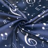 Elerevyo Women Musical Note Printed Satin Silky Square Large Neck Scarves 35.4"x35.4" 1 Pc - 4 of 4