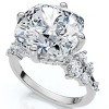 Pompeii3 Certified 5 1/2Ct Muse Cushion Diamond Engagement Ring 14k Gold or Pt Lab Created - 3 of 4