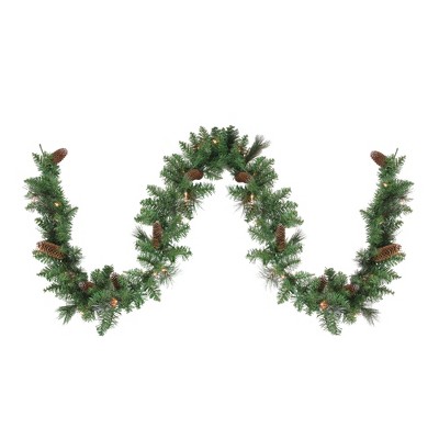 Northlight 9' x 10" Pre-Lit Yorkville Pine Artificial Christmas Garland - Clear Lights