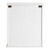 22" x 28" Barnhardt Decorative Wooden Wall Cabinet with Sliding Glass Door White - Kate & Laurel All Things Decor - 2 of 4