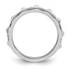 Black Bow Jewelry 2.25mm 14k White Gold 1/8 Ctw Diamond Stackable Pyramid Band - 2 of 4