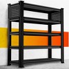 BSMTEK Heavy Duty Garage Storage Shelving 48 x 24 x 72 Inch 5 Tier Metal Rack with Solid Board Shelves Black 5 Pack - 2 of 4