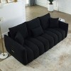 81" Teddy Fabric 3-Seater Sofa,Oversized Modern Upholstered Couch with Plush Backrest & Pillows for Living Room,Bedroom-Baofuwish - 3 of 4