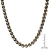 Steeltime Men's black ip and stainless steel byzantine chain link necklace. Color Options: Gold, Rose Gold - 2 of 3