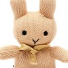 TopComfy Baby and Toddler Learning Toys Knitted Stuffed Bunny Soft Toy Soft Knitted Yarn Short Plump Ears Baby Toy For Toddlers, Beige, 9"*6"*5" - 3 of 4