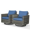Outdoor Patio Swivel Chair Glider Chair with Removable Cushions for Porch - 3 of 4