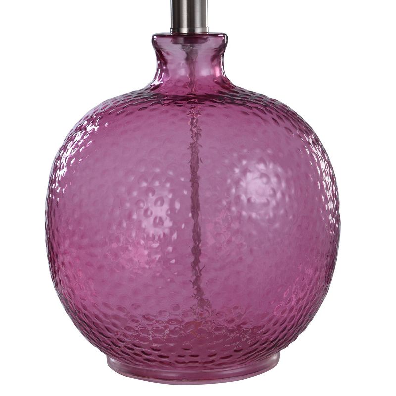 Glass Table Lamp Bright Purple Finish - StyleCraft, 5 of 8